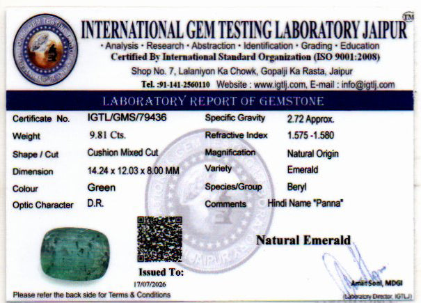 Emerald - 9.81 Carat