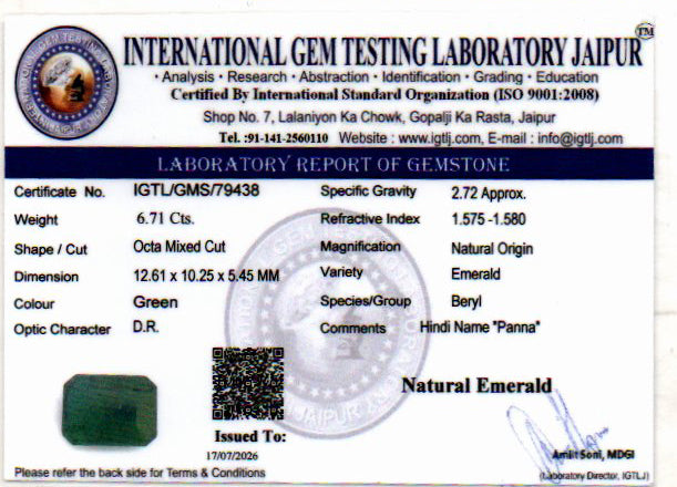 Emerald - 6.71 Carat