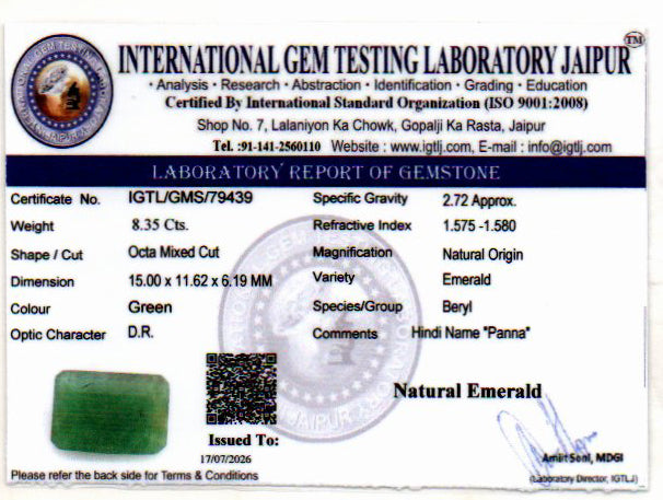 Emerald - 8.35 Carat
