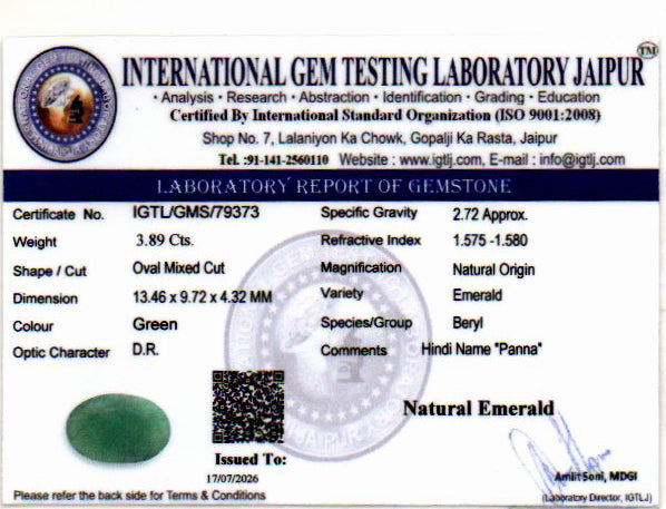Emerald - 3.89 Carat