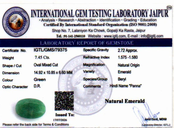 Emerald - 7.45 Carat