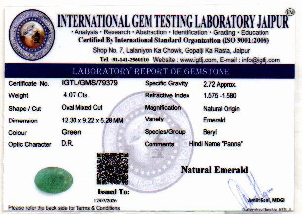 Emerald - 4.07 Carat