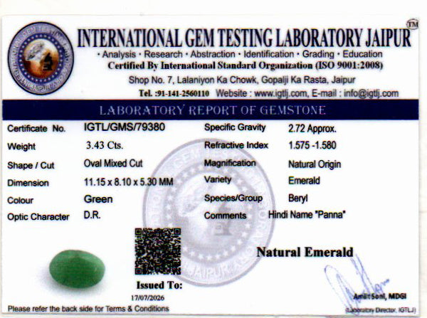 Emerald - 3.43 Carat