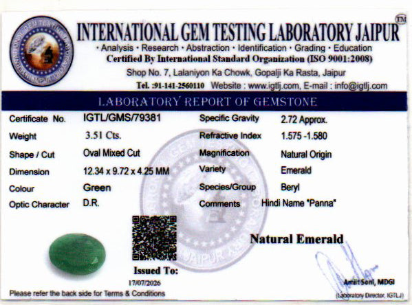 Emerald - 3.51 Carat