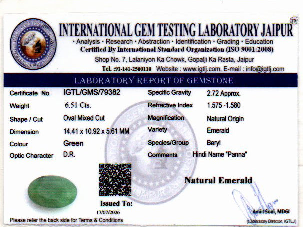 Emerald - 6.51 Carat