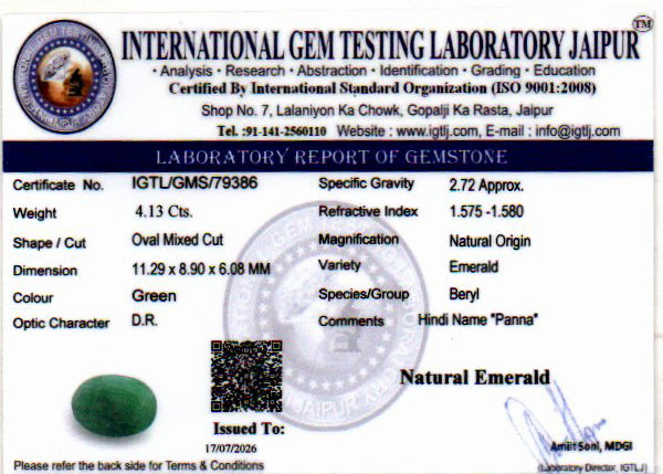 Emerald - 4.13 Carat