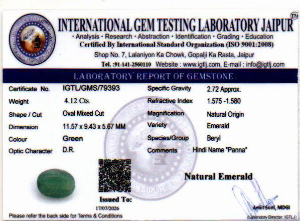 Emerald - 4.12 Carat