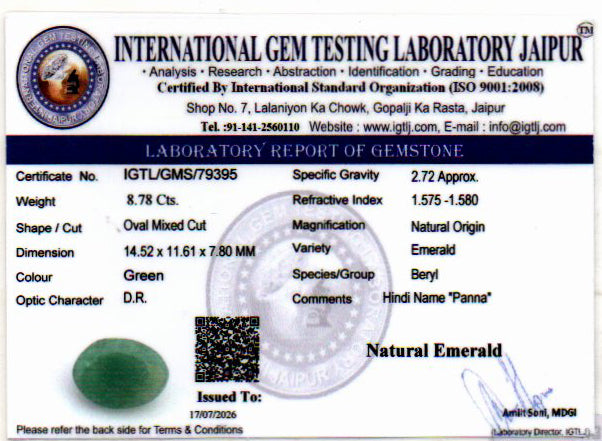 Emerald - 8.78 Carat
