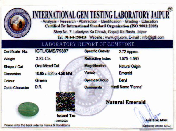 Emerald - 2.82 Carat