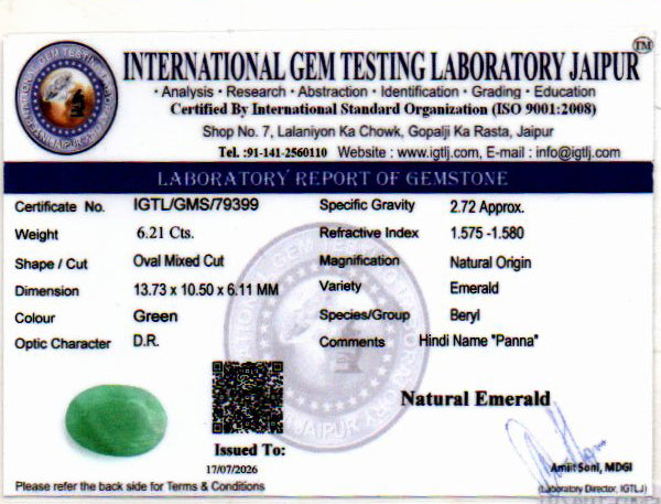 Emerald - 6.21 Carat