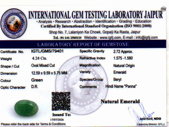 Emerald - 4.24 Carat