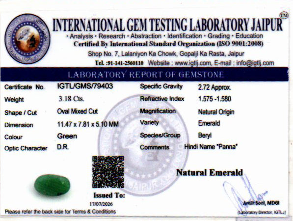 Emerald - 3.18 Carat