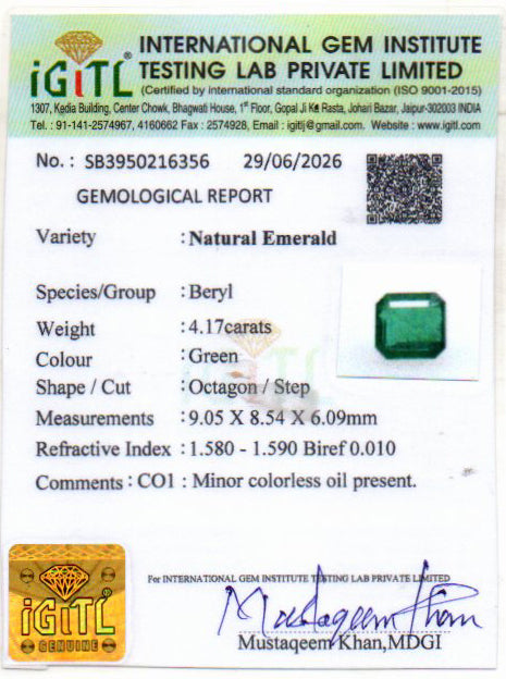 Emerald - 4.16 Carat