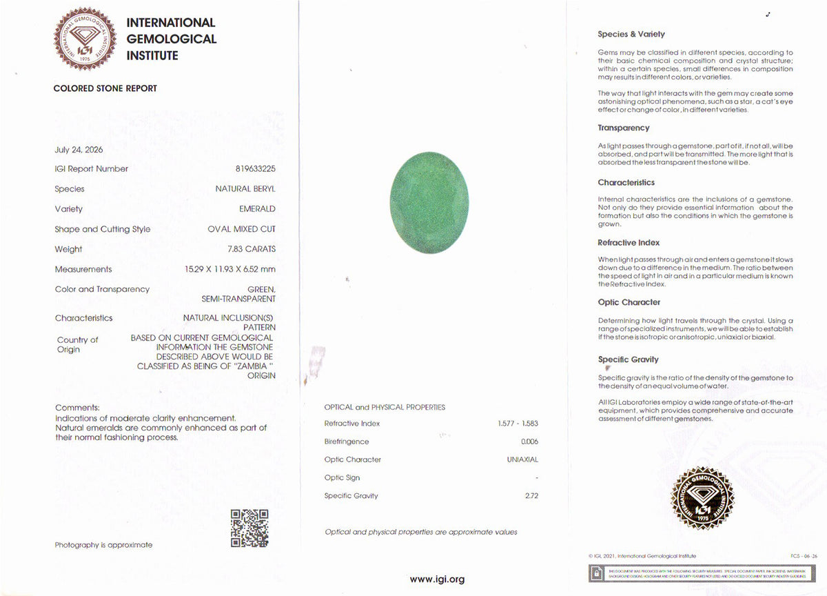 Emerald - 7.83 Carat