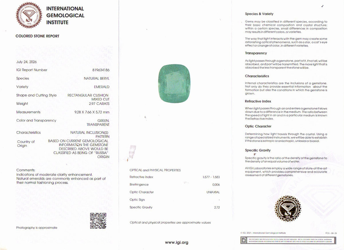 Emerald - 2.97 Carat