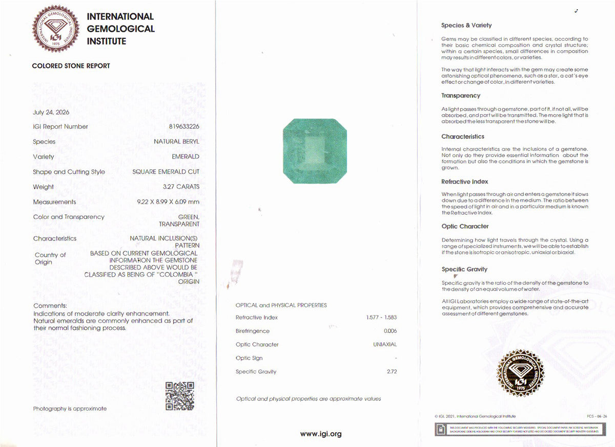 Emerald - 3.27 Carat
