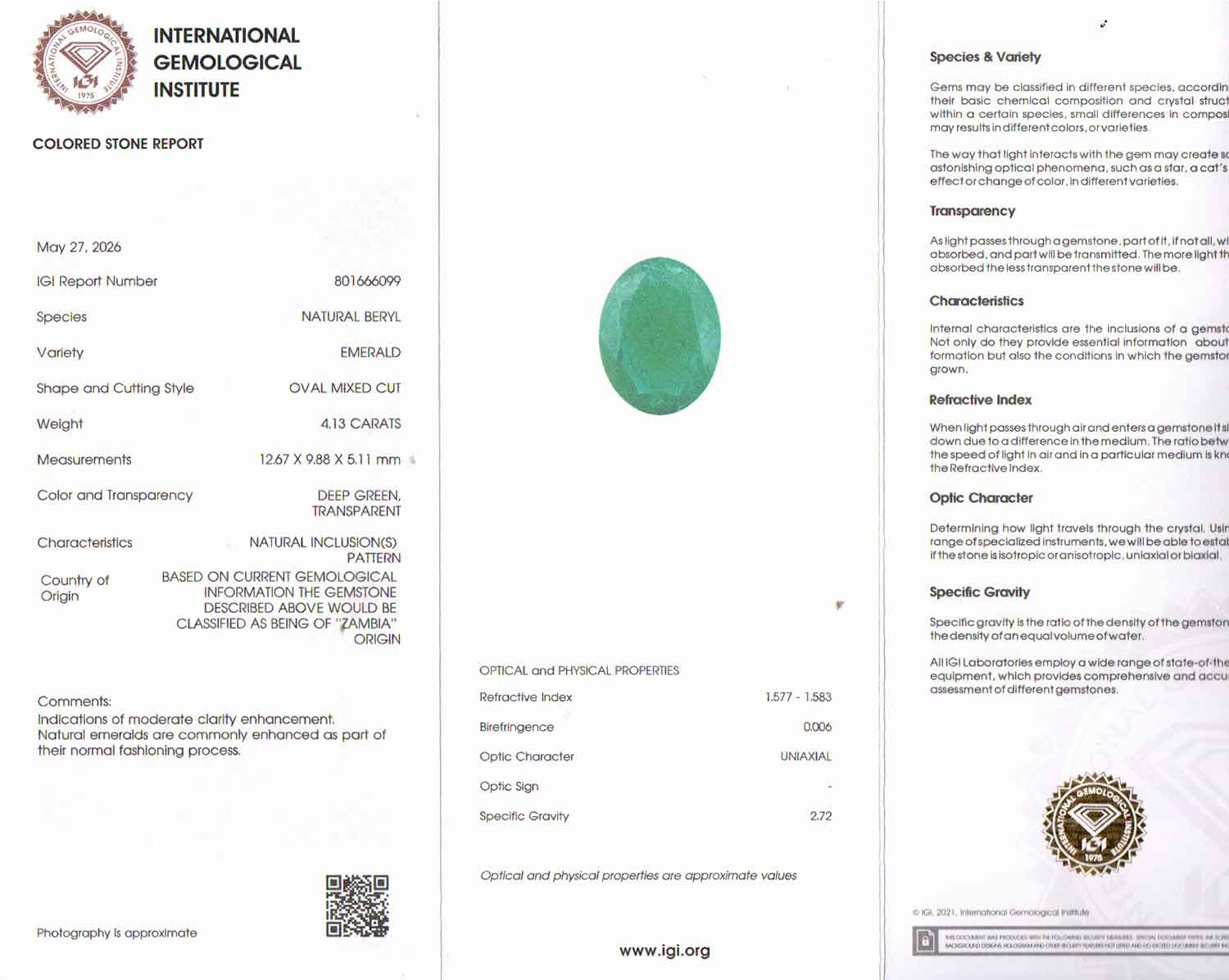 Emerald - 4.13 Carats