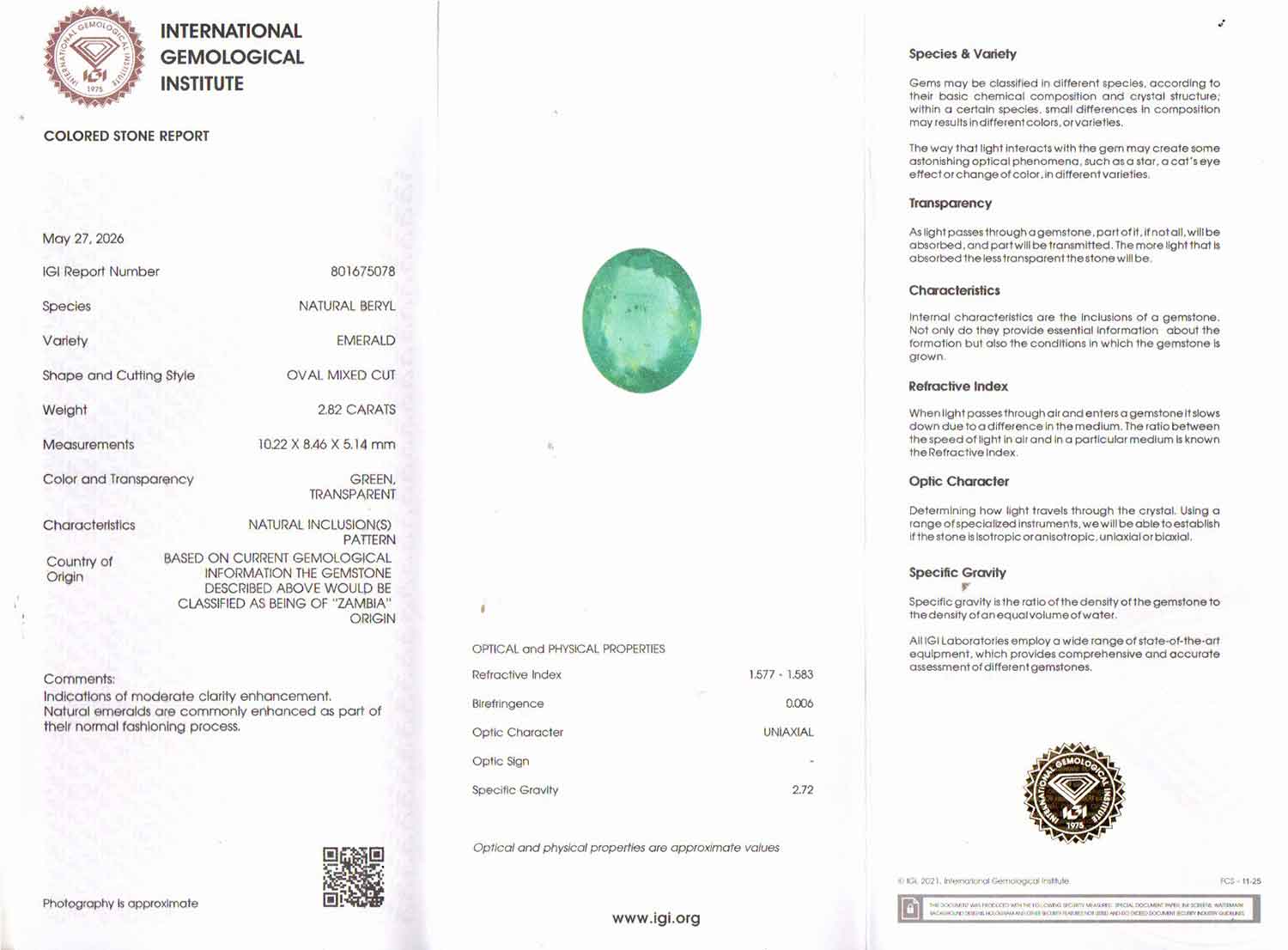 Emerald - 2.82 Carats