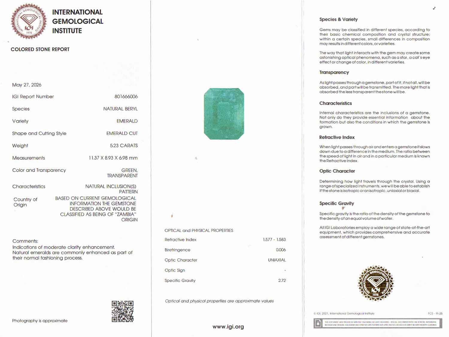Emerald - 5.23 Carats