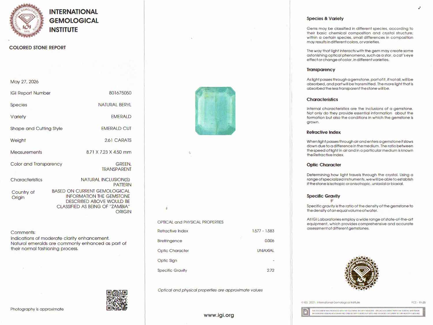 Emerald - 2.61 Carats