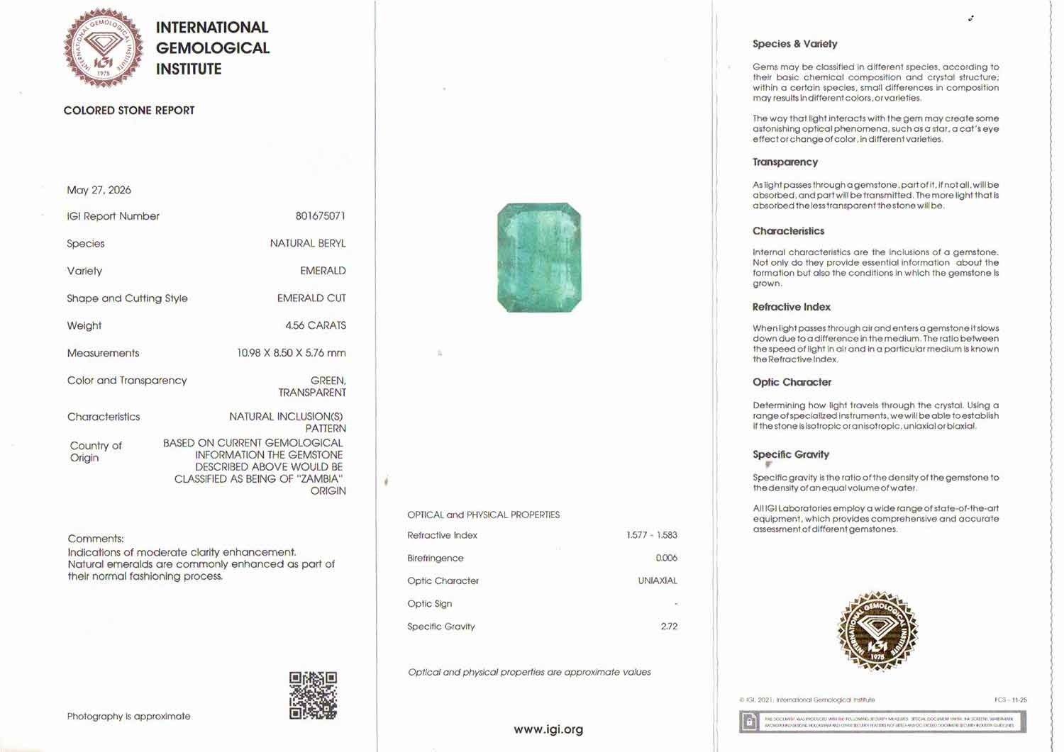 Emerald - 4.56 Carats