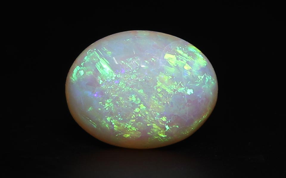 White Opal With Fire - 5.42 Carat