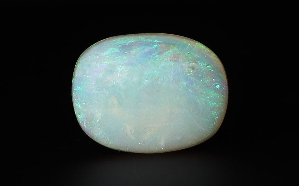 White Opal With Fire - 6.95 Carat