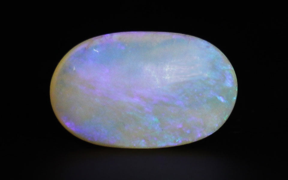 White Opal With Fire - 6.85 Carat