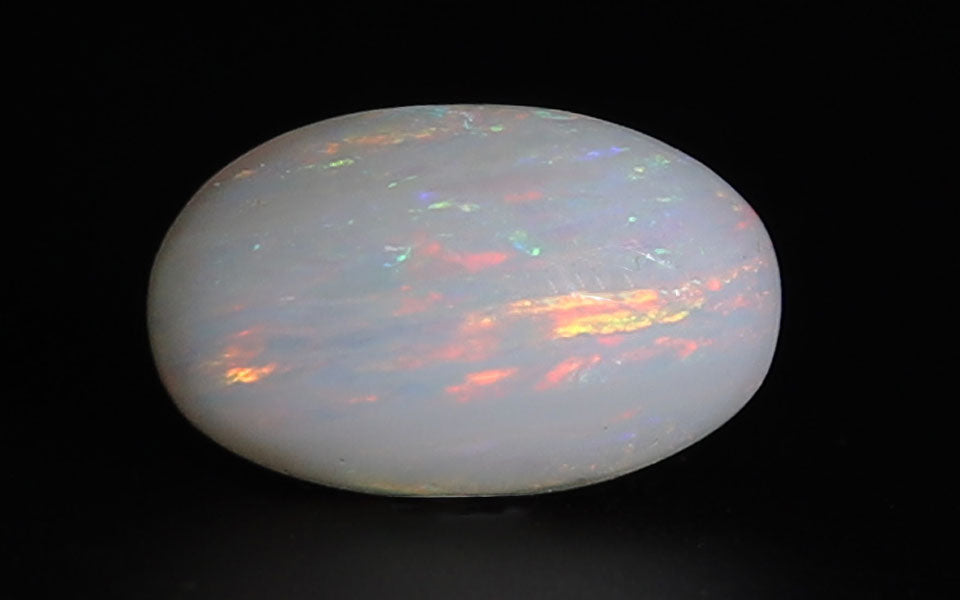 White Opal With Fire - 4.01 Carat