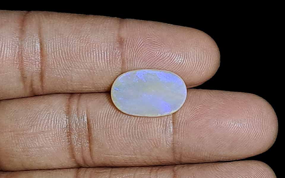 White Opal With Fire - 6.85 Carat