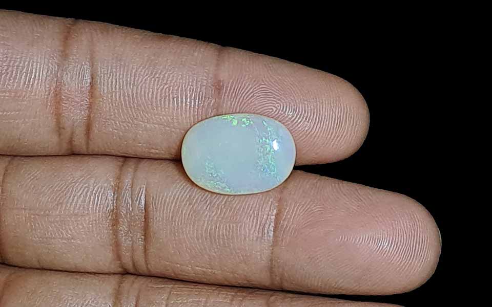 White Opal With Fire - 6.33 Carat