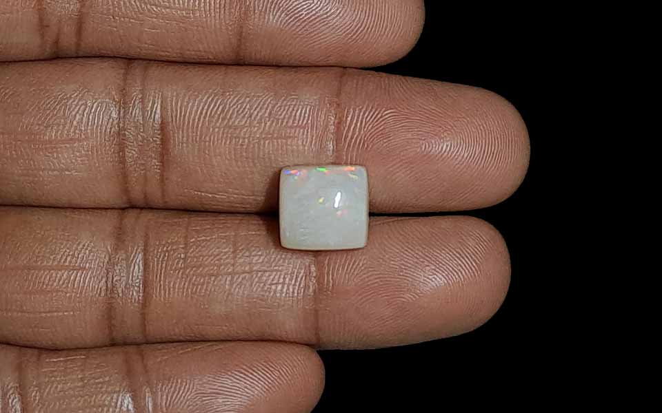 White Opal With Fire - 7.02 Carat
