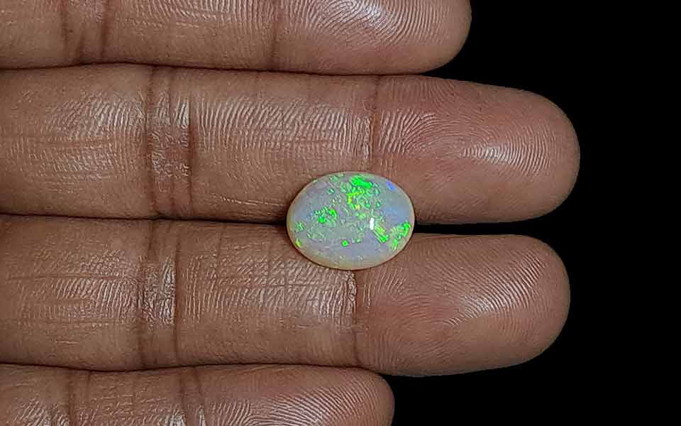 White Opal With Fire - 5.42 Carat