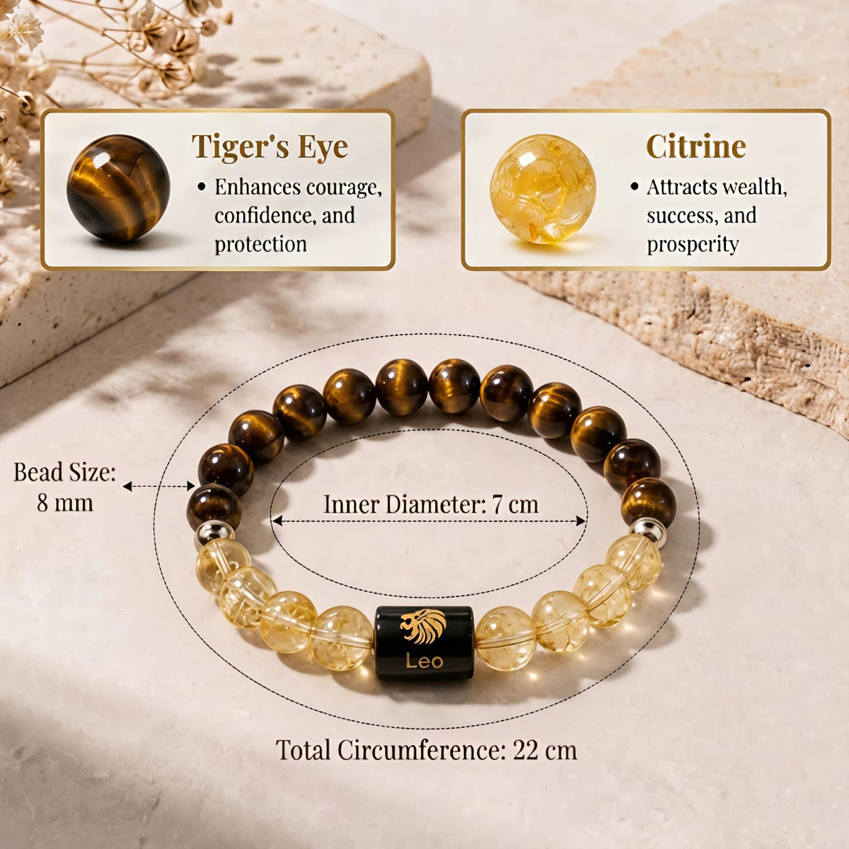 Leo (Singh Rashi) Zodiac Bracelet