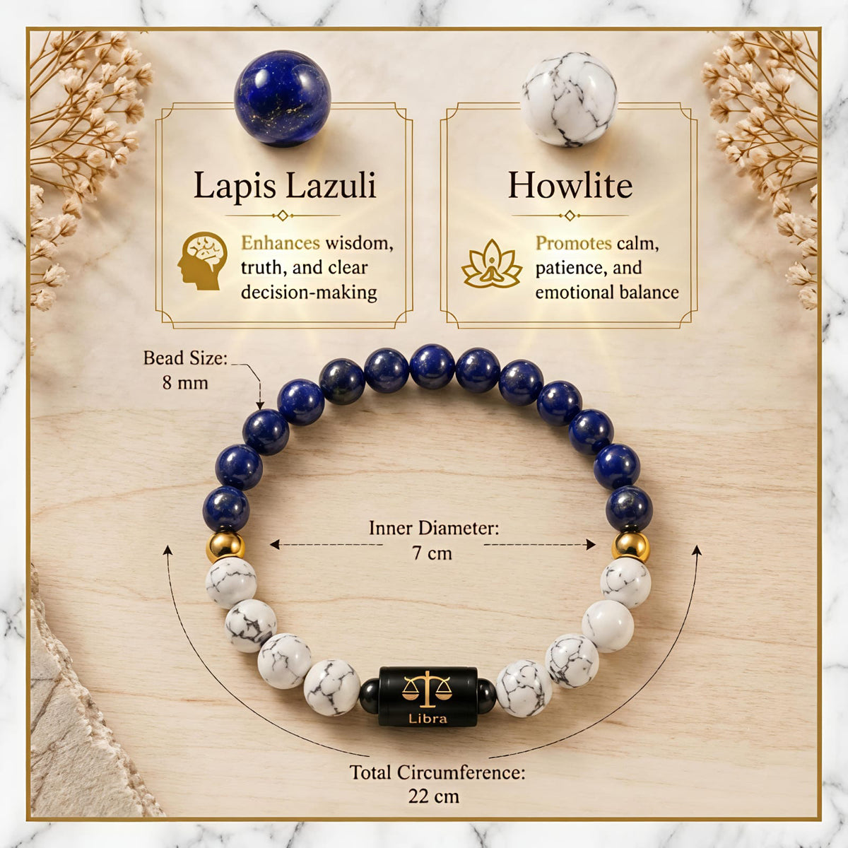 Libra (Tula Rashi) Zodiac Bracelet