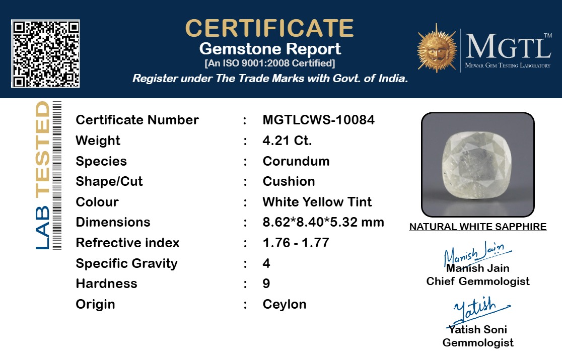 White Sapphire - 4.21 Carat