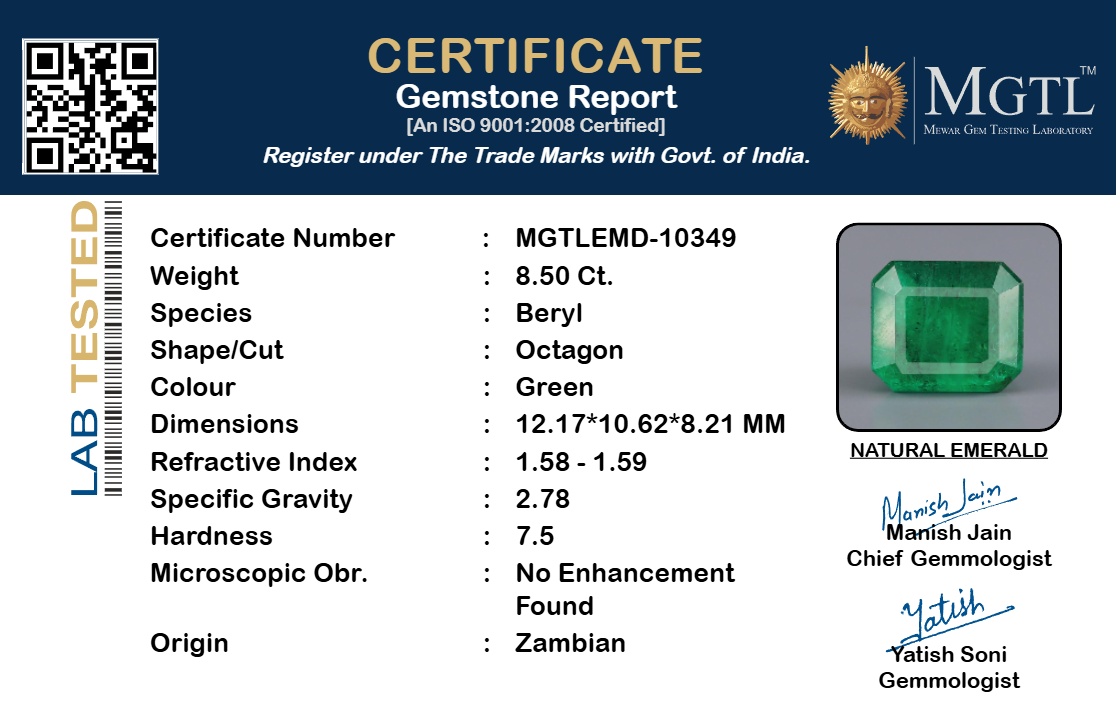 Emerald - 8.50 Carat