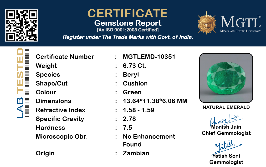 Emerald - 6.73 Carat
