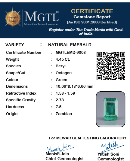 Emerald - 4.45 Carats