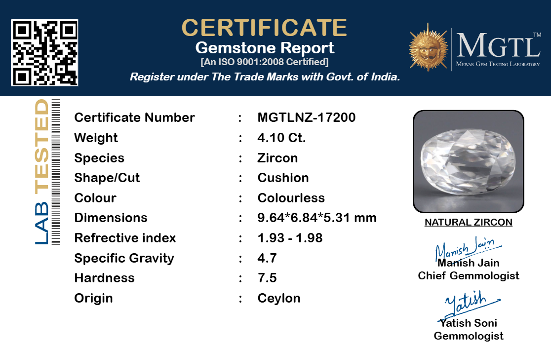 Natural Zircon - 4.10 Carat