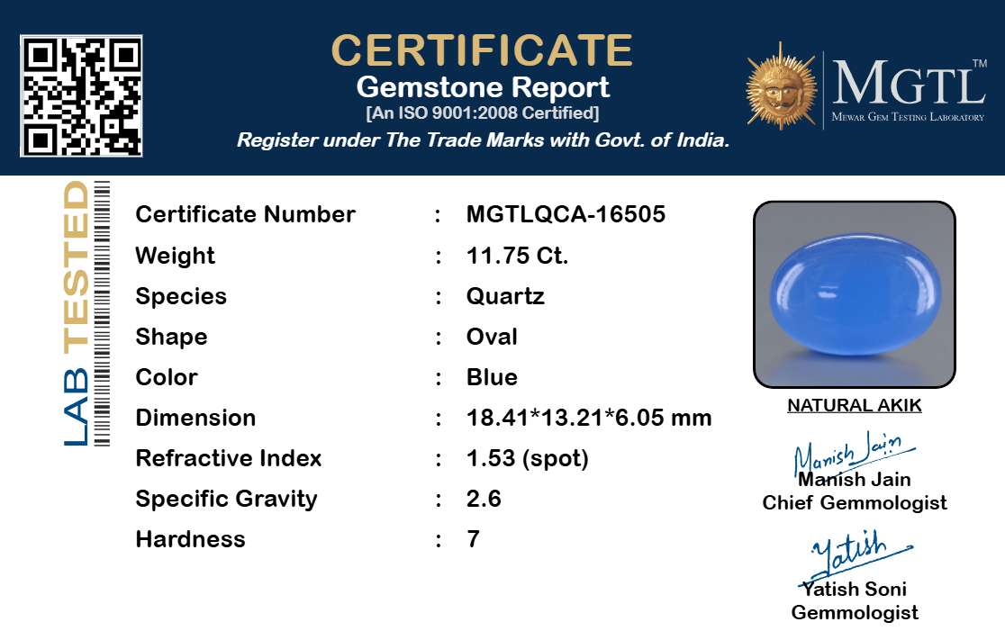 Aqeeq  (Akik) - 11.75 Carat