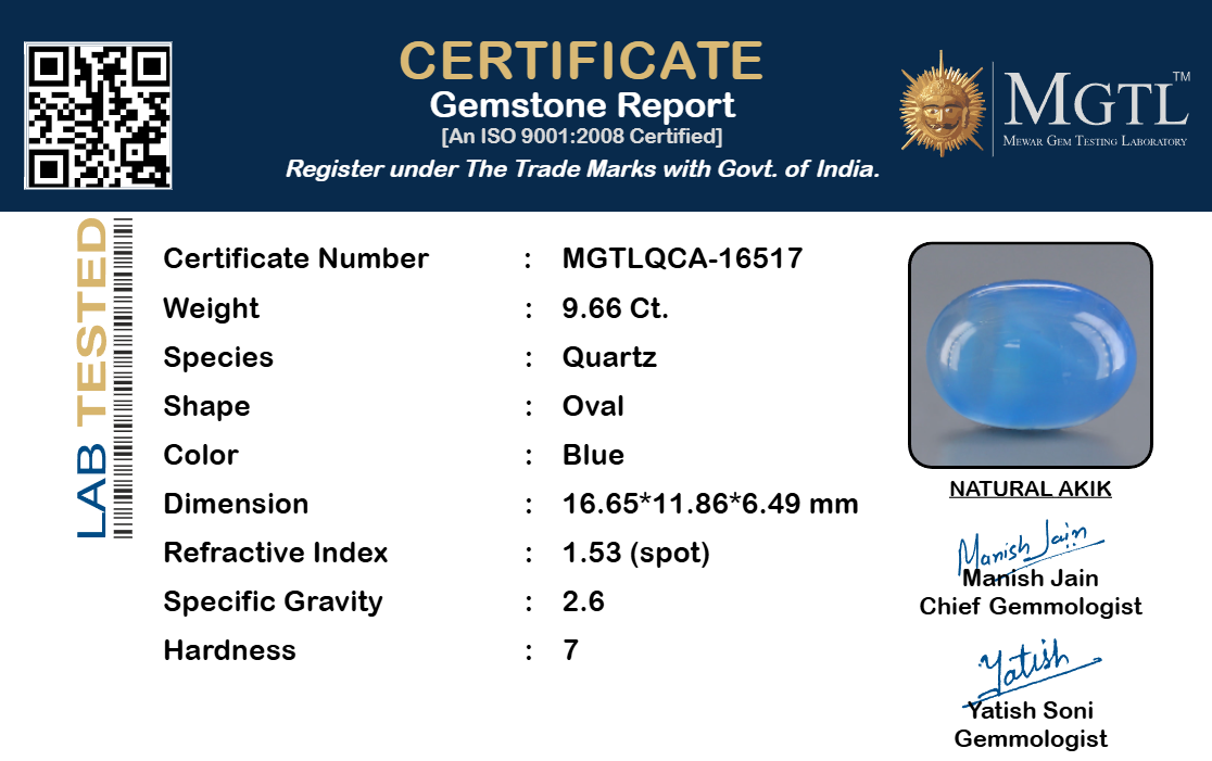 Aqeeq  (Akik) - 9.66 Carat
