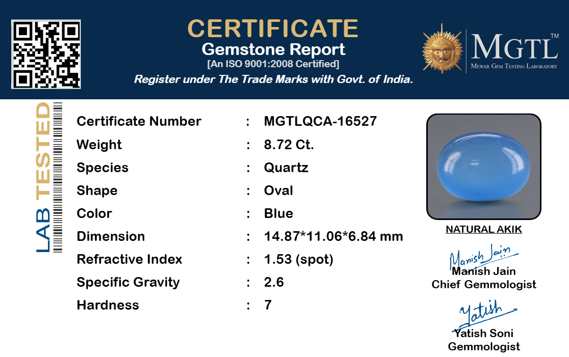 Aqeeq  (Akik) - 8.72 Carat