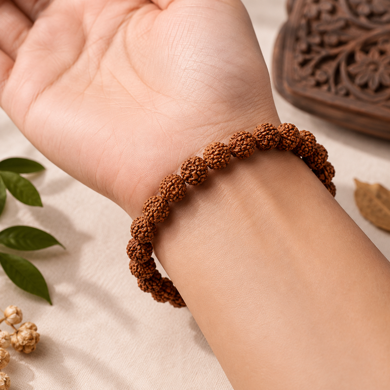 Nepali 5 Mukhi Rudraksha Bracelet (8 MM)