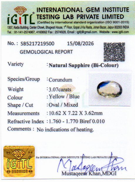 Pitambari - 3.07 Carat