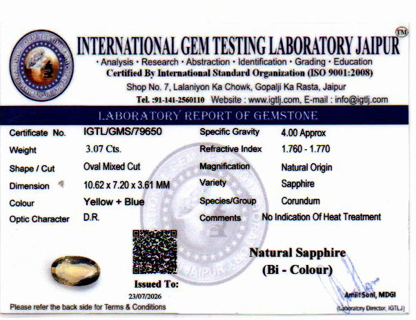 Pitambari - 3.07 Carat