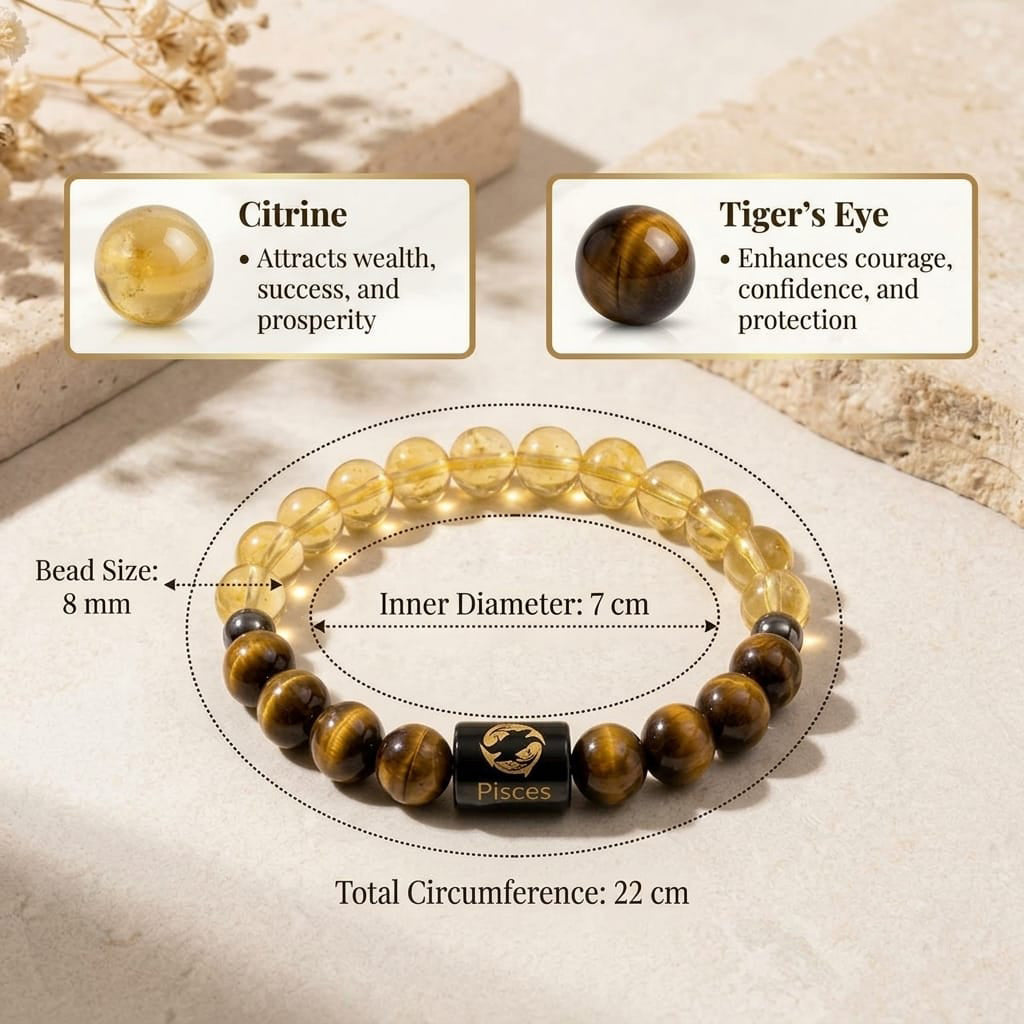 Pisces (Meen Rashi) Zodiac Bracelet