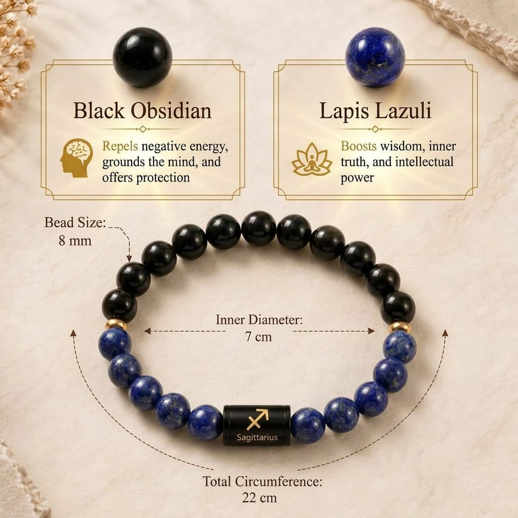 Sagittarius (Dhanu Rashi) Zodiac Bracelet