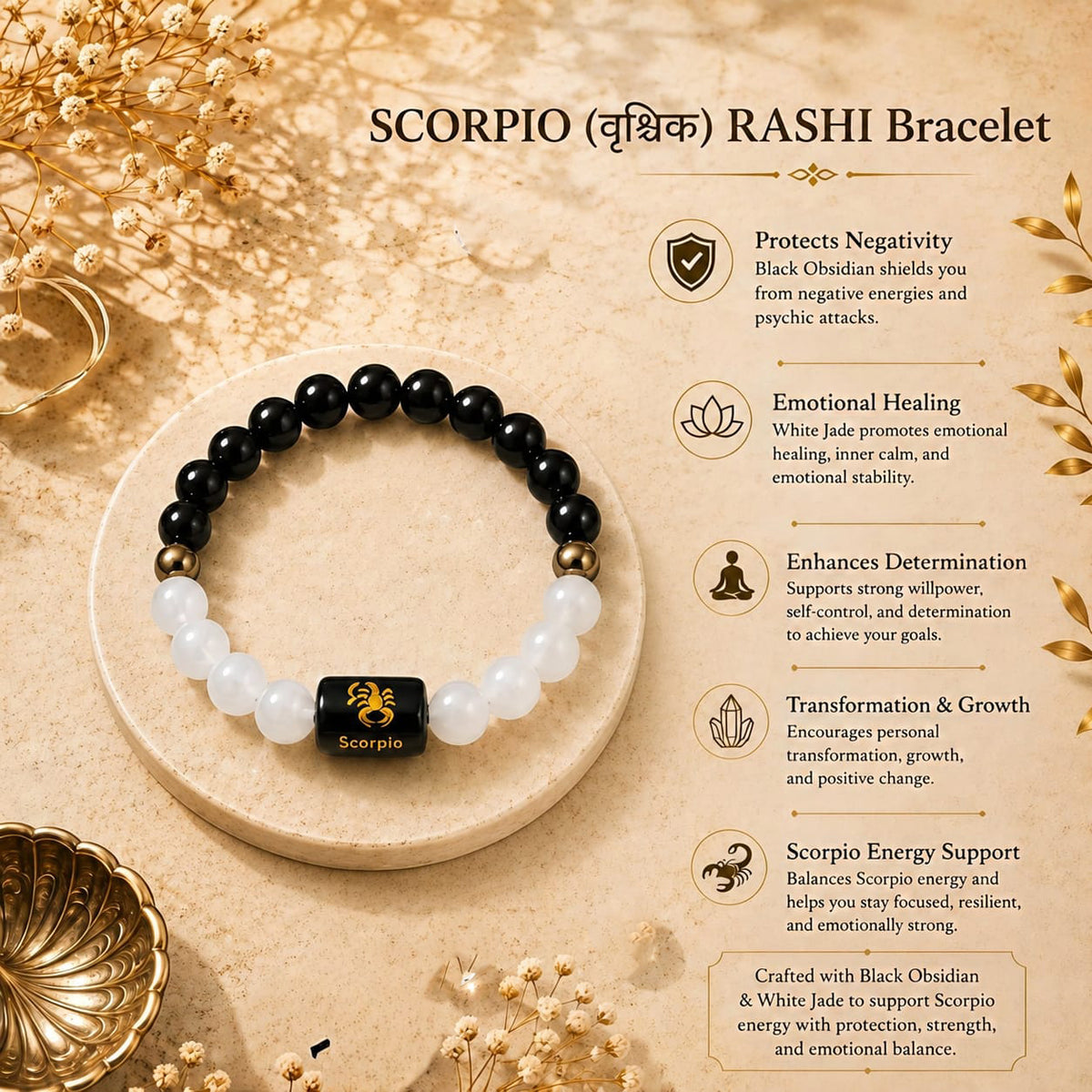 Scorpio (Vrishchik Rashi) Zodiac Bracelet