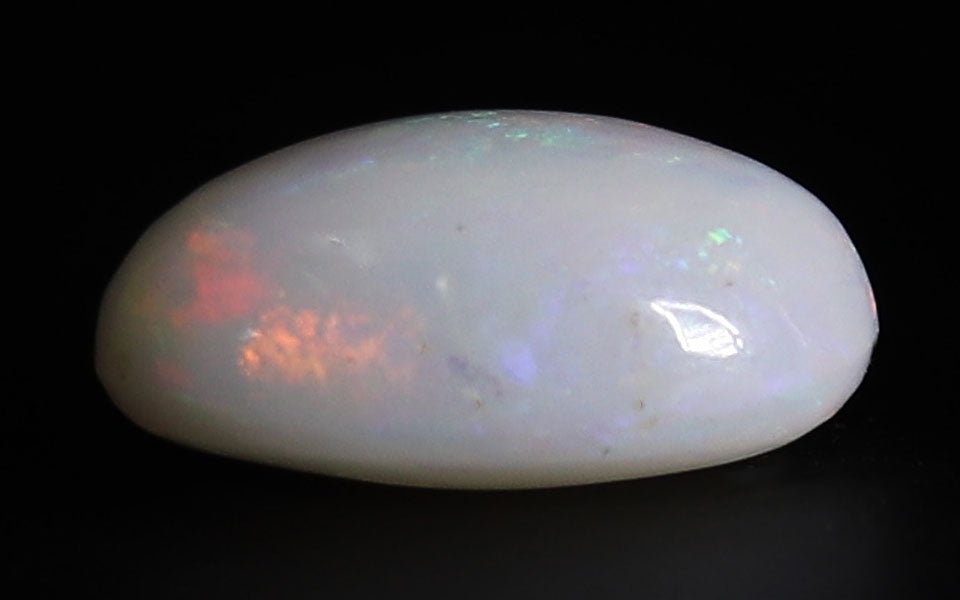 White Opal With Fire - 4.01 Carat